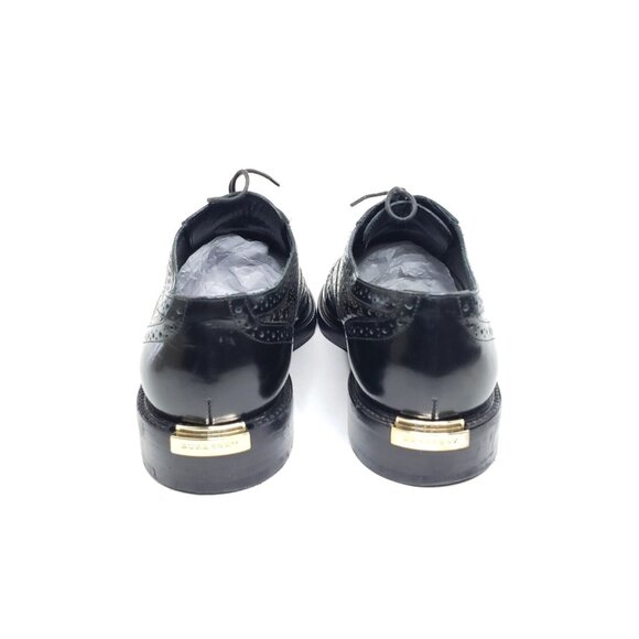 Burberry Oxford Dress Shoes Perforated Black Patent Leather Almond Toe US 8.5 - Picture 4 of 8